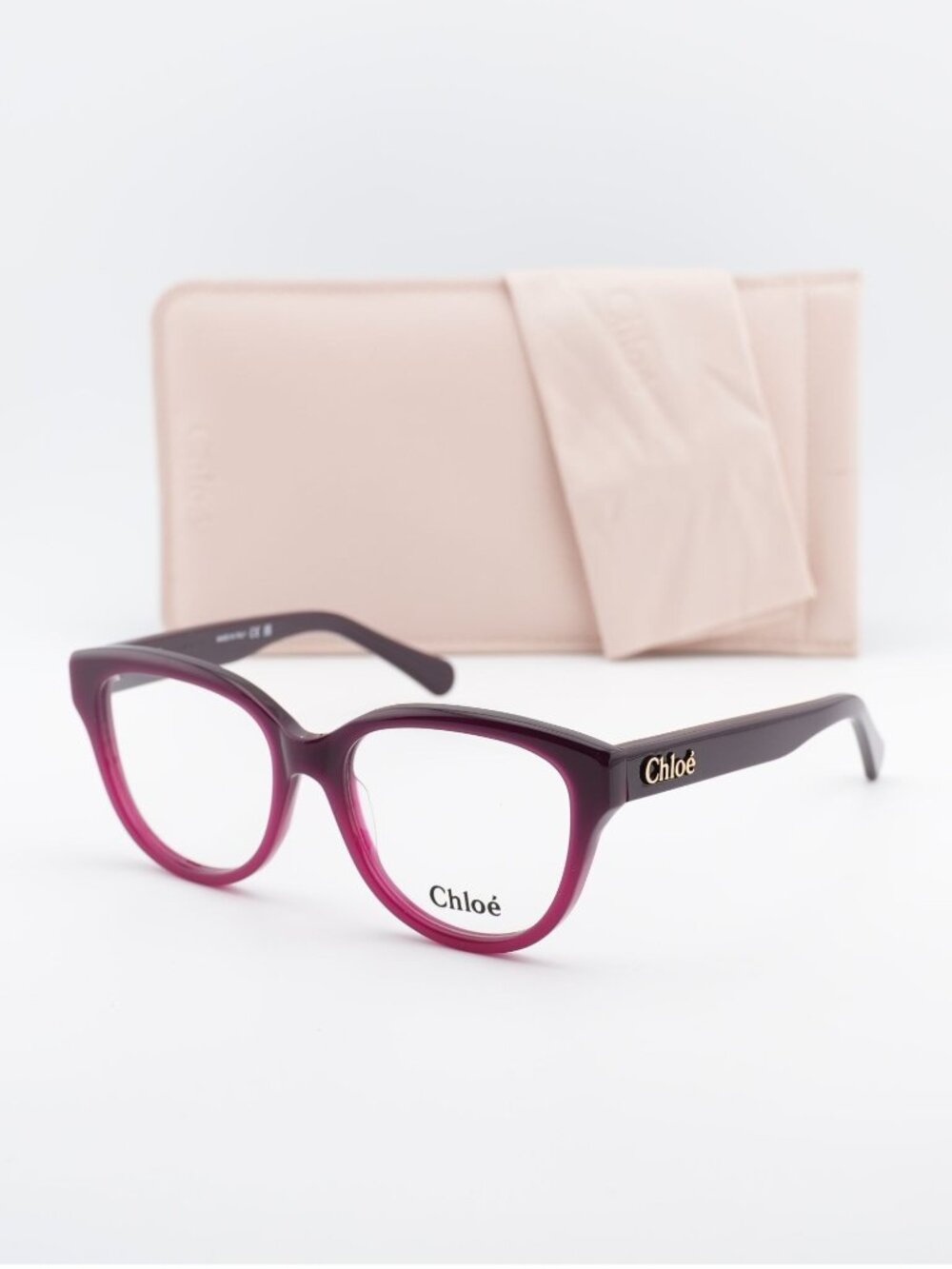 Chloe CH0243O 007 Square Eyeglasses - Bordeaux 53mm